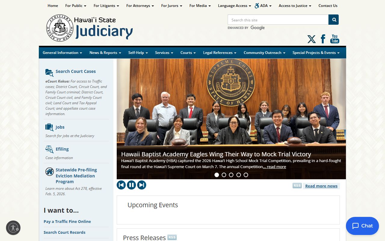 Third Circuit Court Hawaii County criminal history records portal